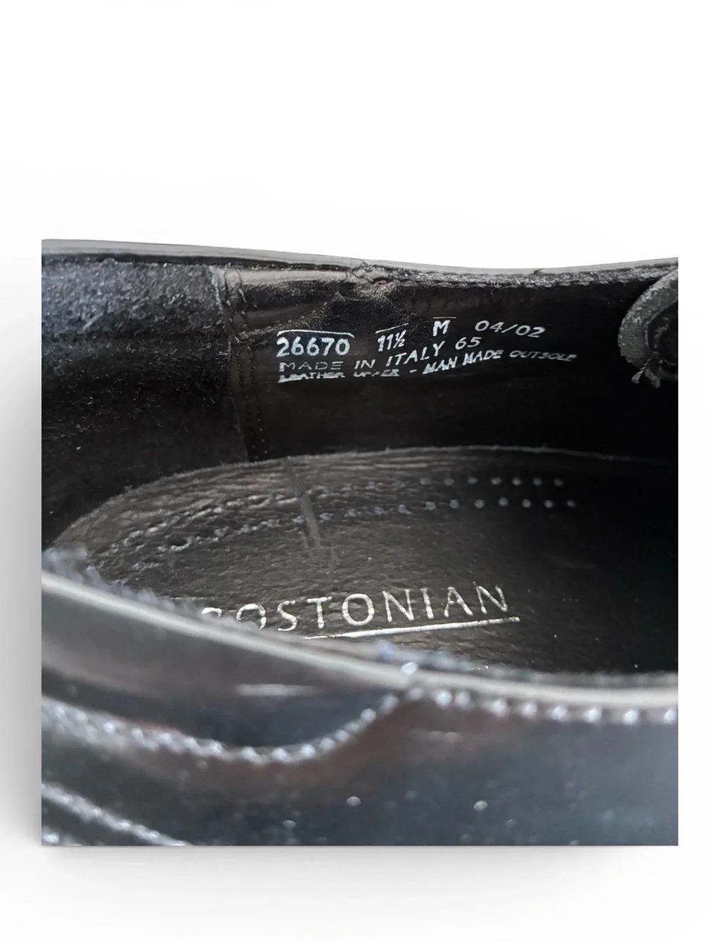 Bostonian Mens 11.5 black leather  Oxford Dress Shoes